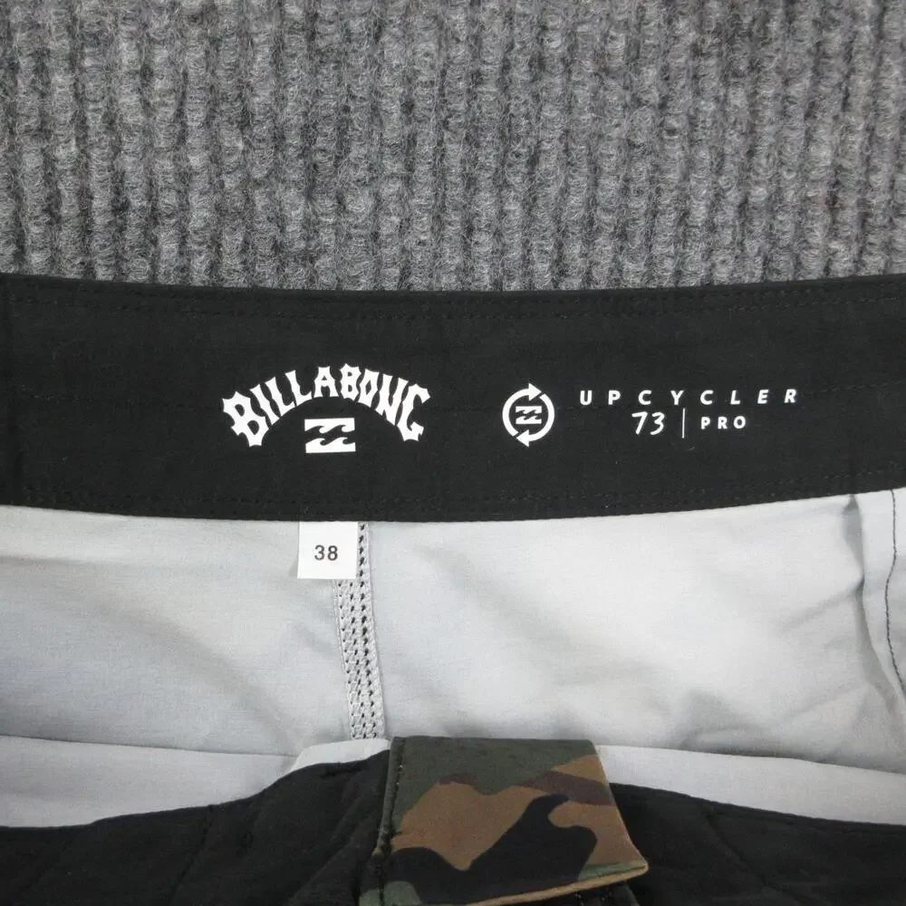 Billabong Swim Shorts Mens 38 Green Camo Board Shorts Quick Dry Back Pocket NWT